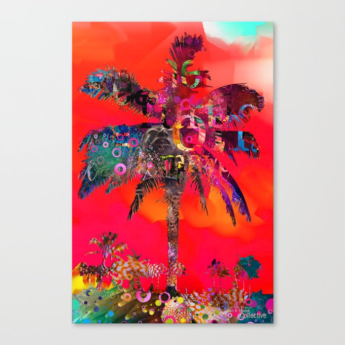 Red Palm God Canvas Print