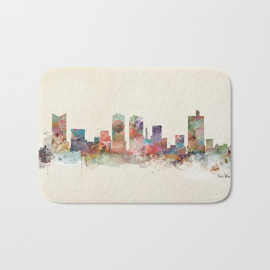 fort worth texas Bath Mat