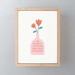 Antisocial Flower Framed Mini Art Print