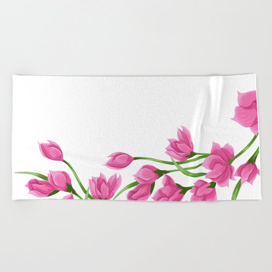 Roses crown Beach Towel