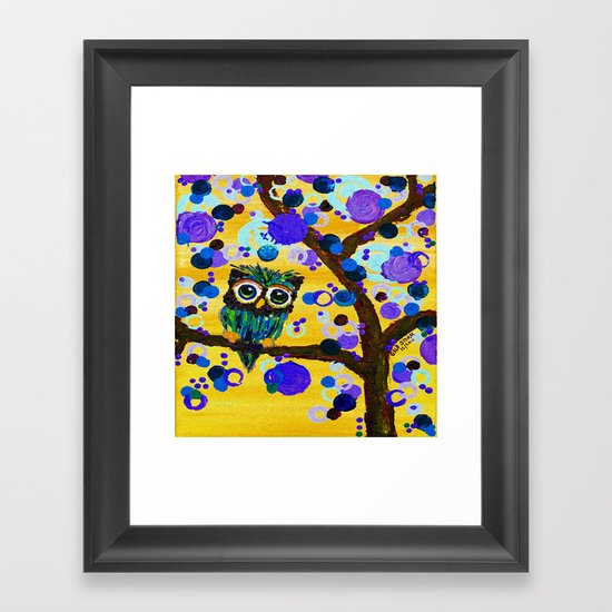:: Sunshine Gemmy Owl :: Framed Art Print