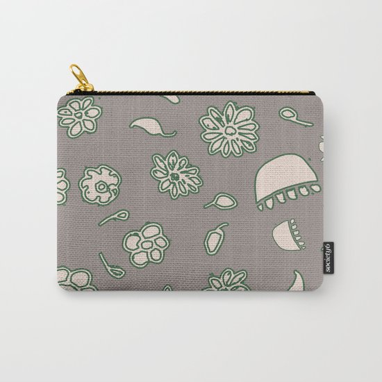 Flower border green Carry-All Pouch