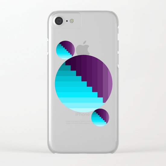 Ups and Down | Deep Within | Purple | Blue | Turquoise Clear iPhone Case