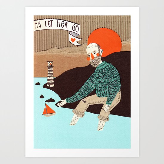 He let her go Art Print