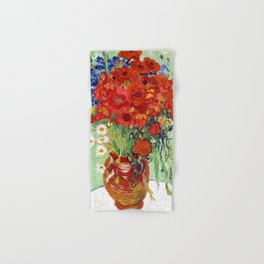 Vincent van Gogh Vase with Daisies and Poppies Hand & Bath Towel