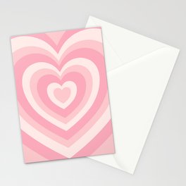 Pink Love Hearts  Stationery Card