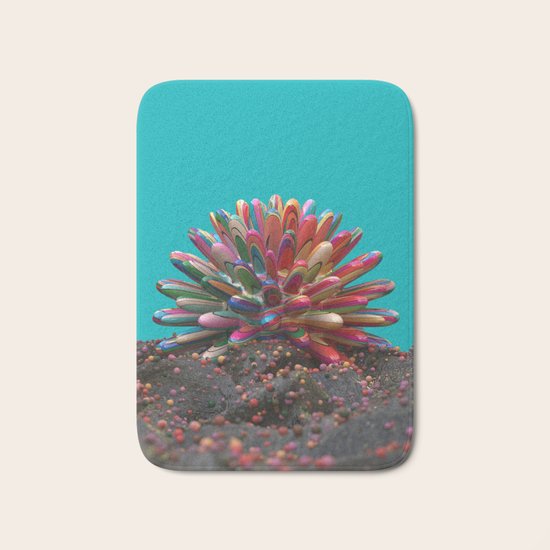 Simple Coral Bath Mat