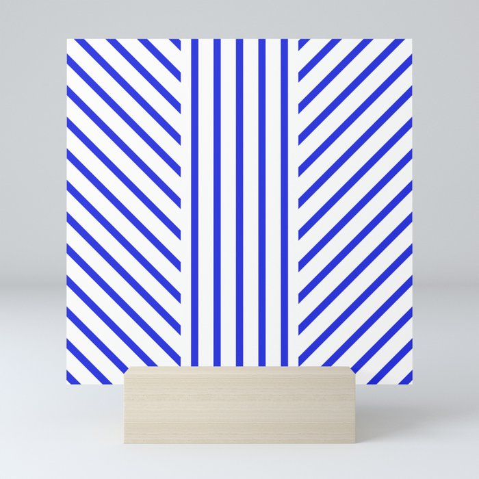Lined Blue Mini Art Print