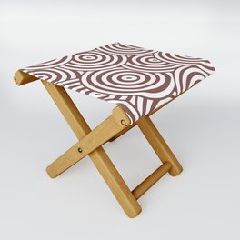 Dark Red and White Hypnotic Circle Pattern Pairs DE 2022 Popular Color Revival Red DET441 Folding Stool