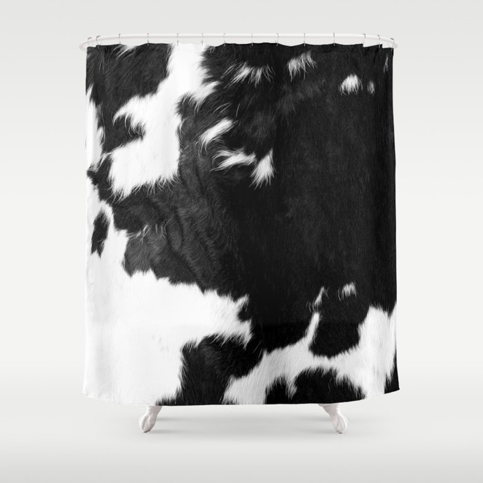 Modern Cowhide Shower Curtain