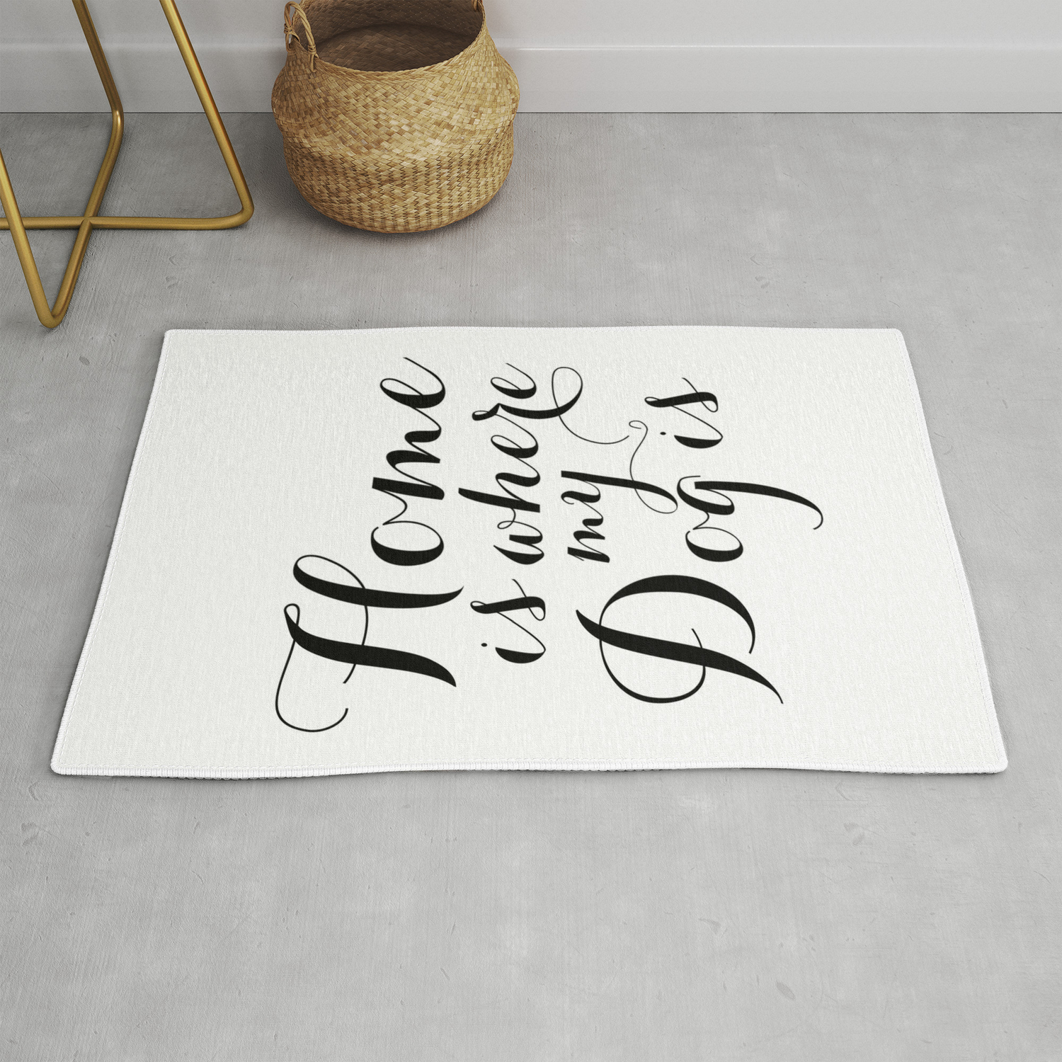 Decor Poster.Home interior design.Room wall print.Home is where my dog is.6850
