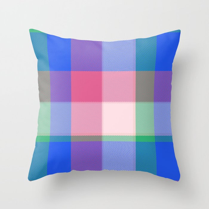Colorful Tartan Plaid Throw Pillow
