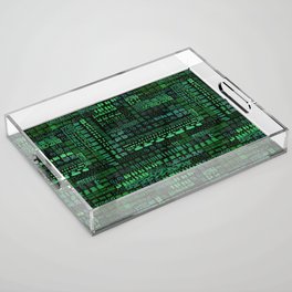 emerald green ink marks hand-drawn collection Acrylic Tray