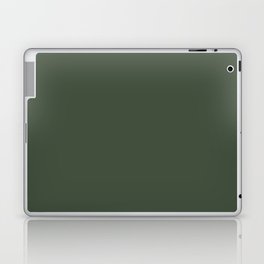 Dark Gray-Green Solid Color Pantone Black Forest 19-0315 TCX Shades of Green Hues Laptop Skin