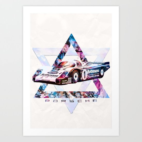 Porsche 956 C Coupé // Le Mans Race Cars Art Print