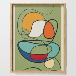 Abstract Line 21 Serving Tray