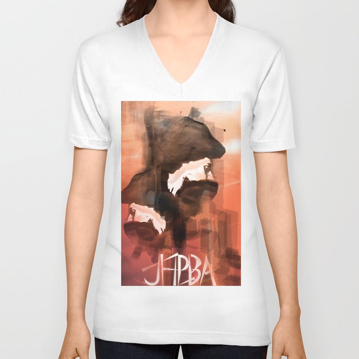 Abstract Reflection on lights V Neck T Shirt