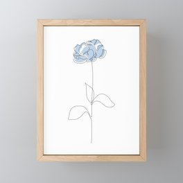 Blue Peony Framed Mini Art Print