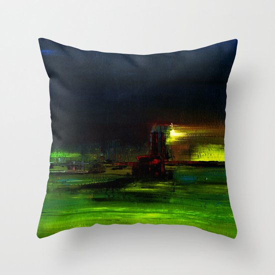 the lighthouse Throw Pillow