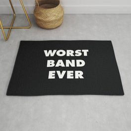 Worst Band Ever Rug | Music, Ever, White, Percussion, Melody, Loud, Metal, Instrument, Rotten, Terrible 