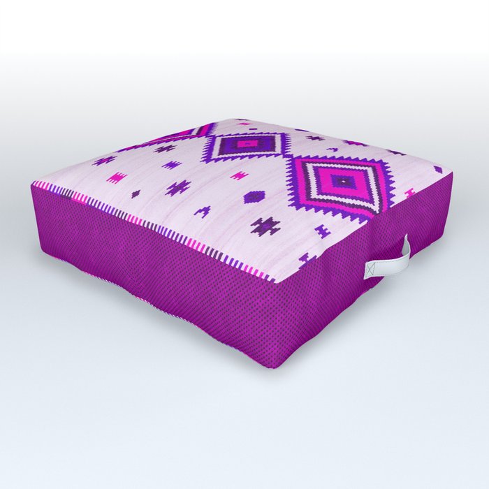 N179 - Heritage Purple Oriental Traditional Boho Moroccan Style Outdoor Floor Cushion