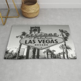 Las Vegas vintage vibe Rug | Film, Midcenturymodern, Fabulous, Long Exposure, Retrovibe, Black And White, Hipstervibe, Retrophotography, Vintage, Nevada 