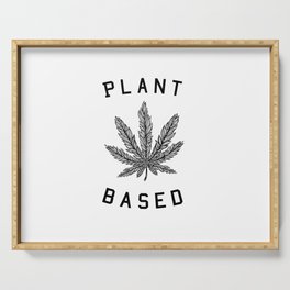 plant based marijuana leaf Serving Tray