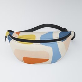 Me & Mine, Abstract Bohemian Pastel Shapes Painting, Eclectic Colorful Graphic Design Fanny Pack