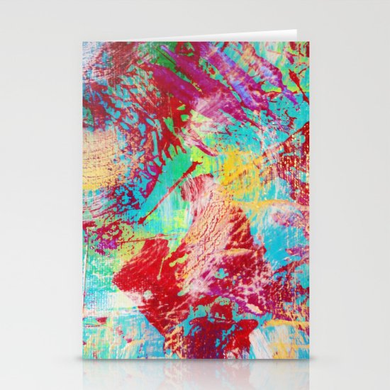REEF STORM - Fun Bright BOLD Playful Rainbow Colors Underwater Ocean Reef Theme Coral Aquatic Life Stationery Cards