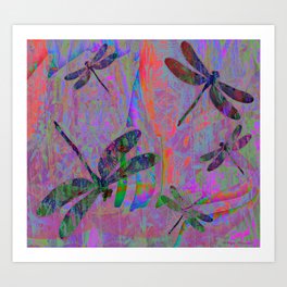 Dragonfly Opal Art Print