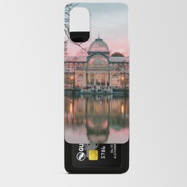 Spain Photography - The Glass Palace In Madrid By The Pink Sky  Android Card Case