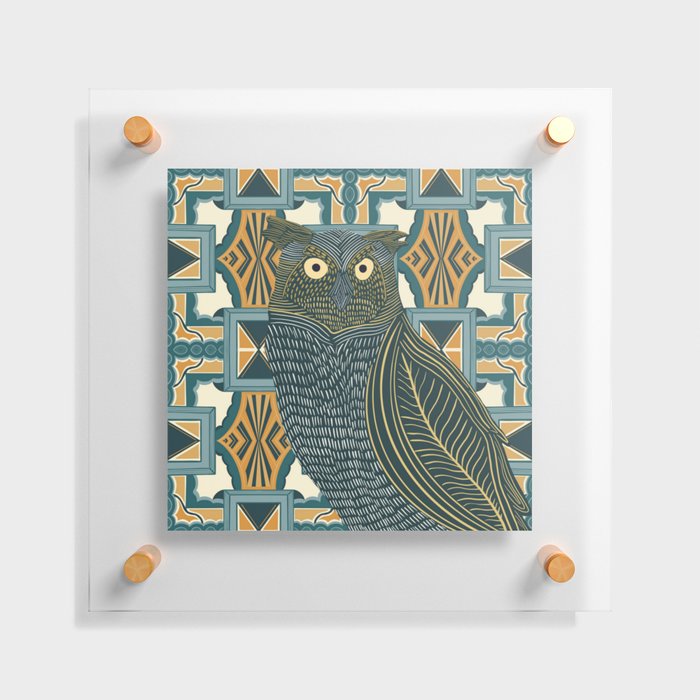 Modern Great Horned Owl Floating Acrylic Print