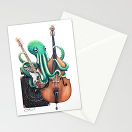 "Octo Bass" - Octopus Musician Stationery Cards