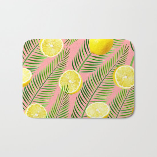 Lemons #society6 #decor #buyart Bath Mat