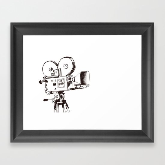 vintage filming Framed Art Print