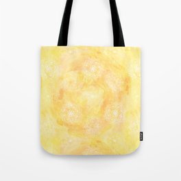 Watercolor Mandala Pattern - Yellow Tote Bag