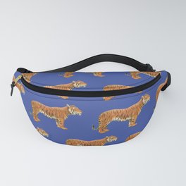 TIGERS pattern on Dazzling Blue  Fanny Pack