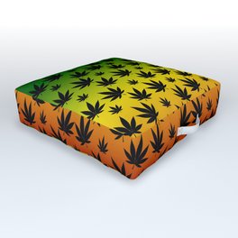 Rasta, marijuana, cannabis, weed, leaves, Rastafarian, Jamaica , Jamaican Outdoor Floor Cushion
