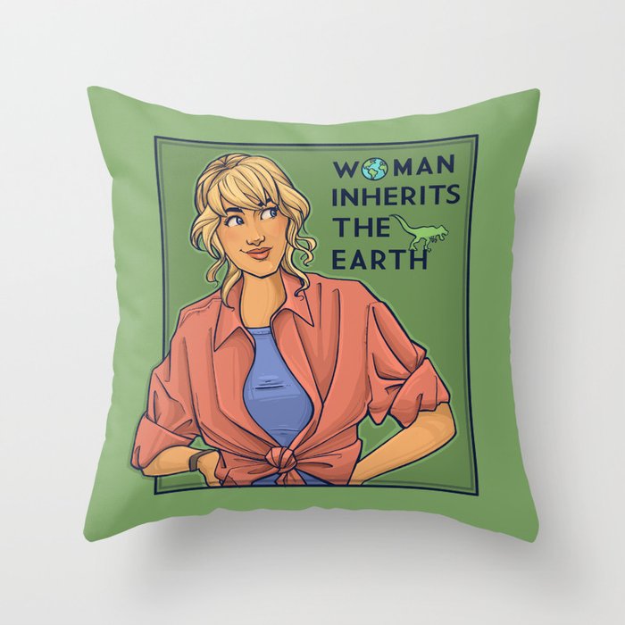 Woman Inherits the Earth Throw Pillow