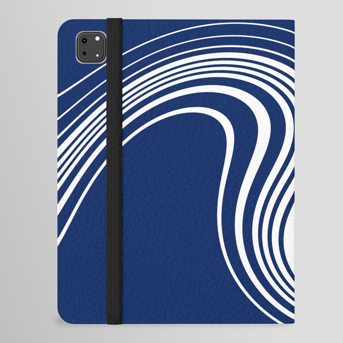 Simple Swirl - Blue and White iPad Folio Case