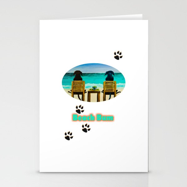 Beach Bums Stationery Cards