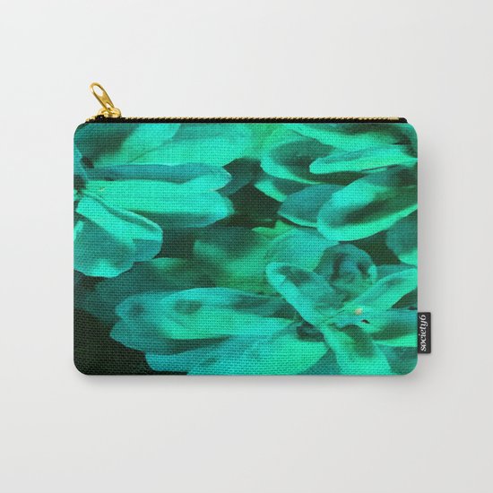 Green Pinecone Roses Carry-All Pouch