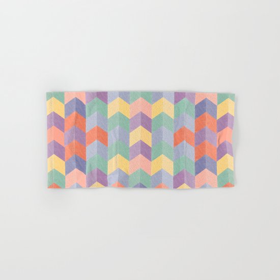 Colorful geometric blocks Hand & Bath Towel