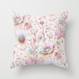 Floral Garden - Light Throw Pillow