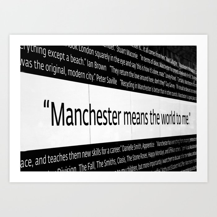 Manchester means the world to me Art Print