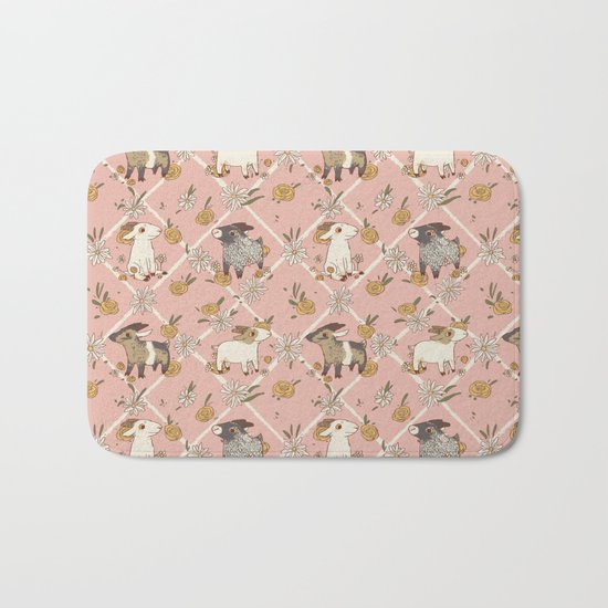 goat pattern 2 Bath Mat