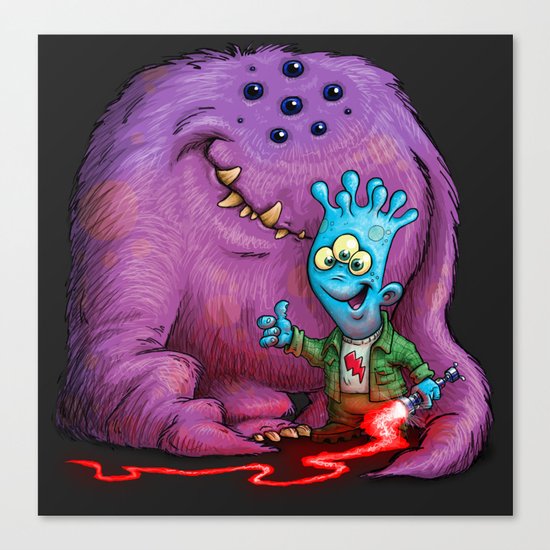 A boy and his Grogg Canvas Print