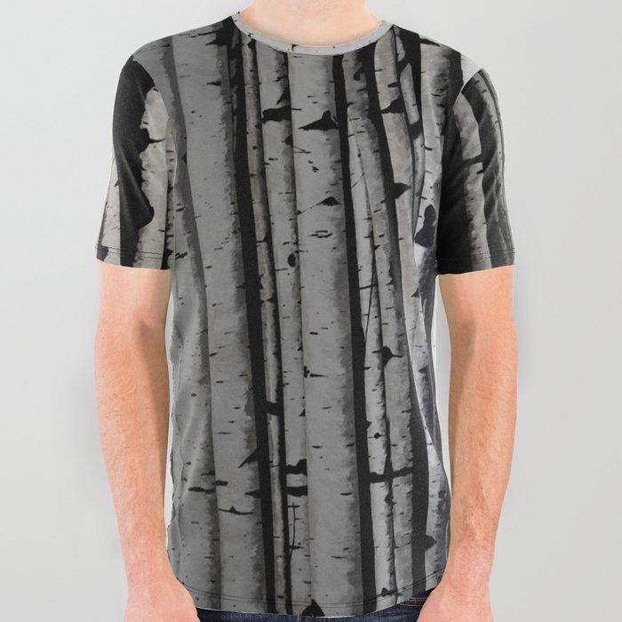 Birch Trees All Over Graphic Tee