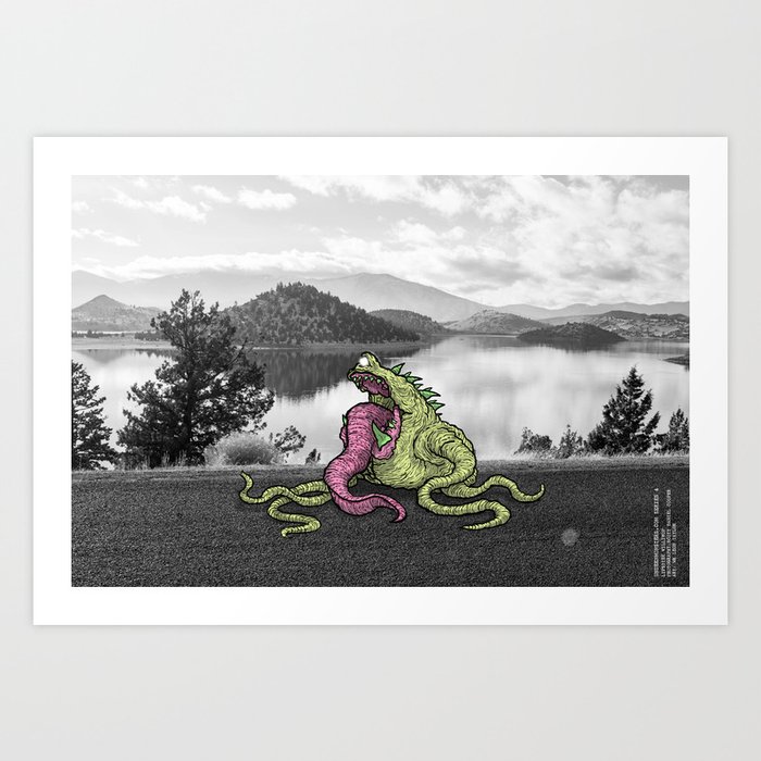 Unseen Monsters of Mount Shasta - Lipstisk Williwop Art Print
