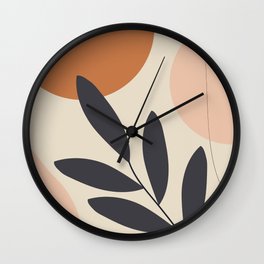 Abstract Botanical No. 1 Wall Clock